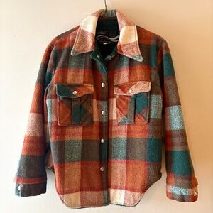 Vintage Rare Montgomery Ward wool Men's Plaid Jacket size M but fits smaller